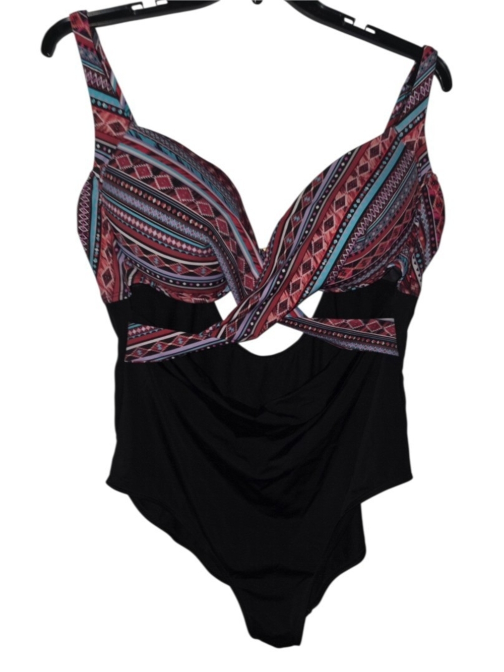 Swimsuits for All Aztec One Piece Swimsuit Size 24